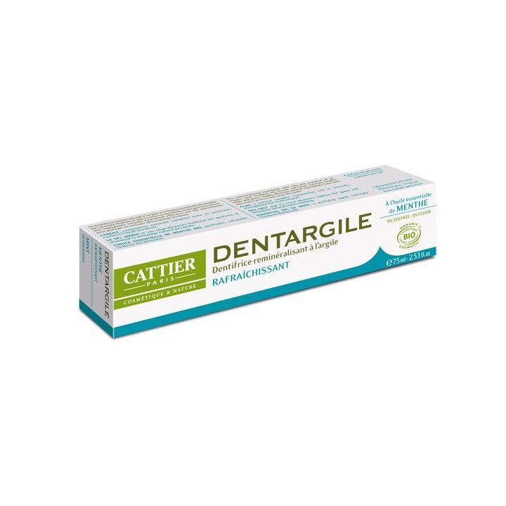 Dentargile erfrischende Zahnpasta Bio-Minze Cattier - Tube 75 ml