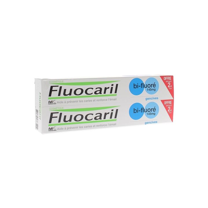 Zahnpasta mit zwei Fluoriden 145mg Zahnfleisch Fluocaril - 2 Tuben à 75ml