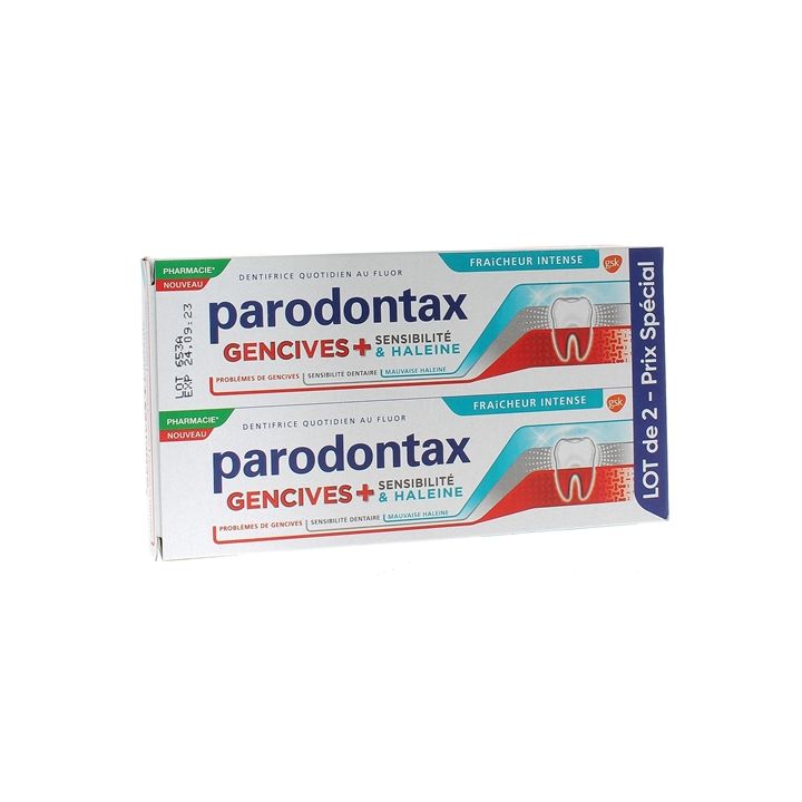 Zahnpasta Gencives+ Intensive Frische Parodontax - 2er Pack mit 75ml Tuben