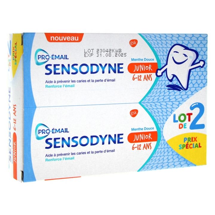 Junior Zahnpasta Sensodyne - 2er Pack mit 50 ml Tuben