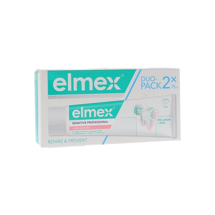 Sensitive Professional Zahnpasta + Zahnfleischpflege Elmex - 2er Pack mit 75 ml Tuben