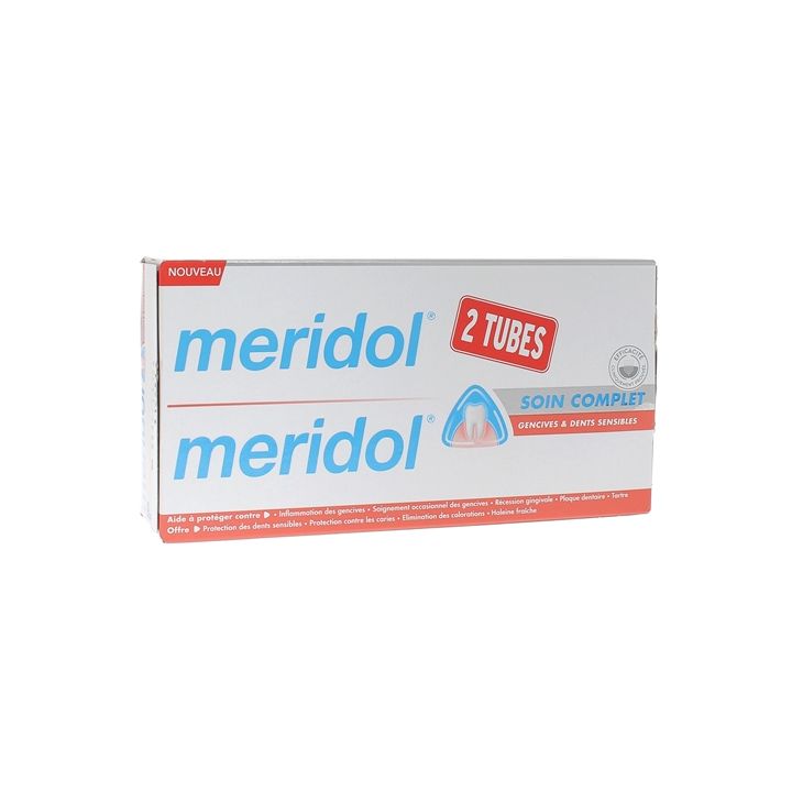 Meridol Komplettpflege Zahnpasta - 2er Pack mit 75ml Tuben