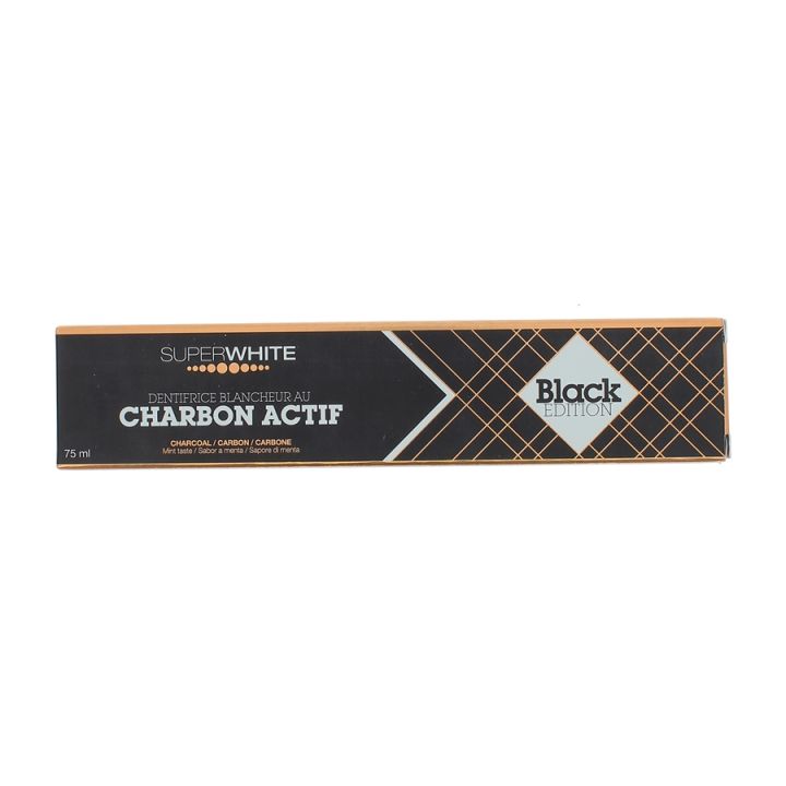 Aktivkohle-Zahncreme Weißheits-Black-Edition SuperWhite - 75ml Tube