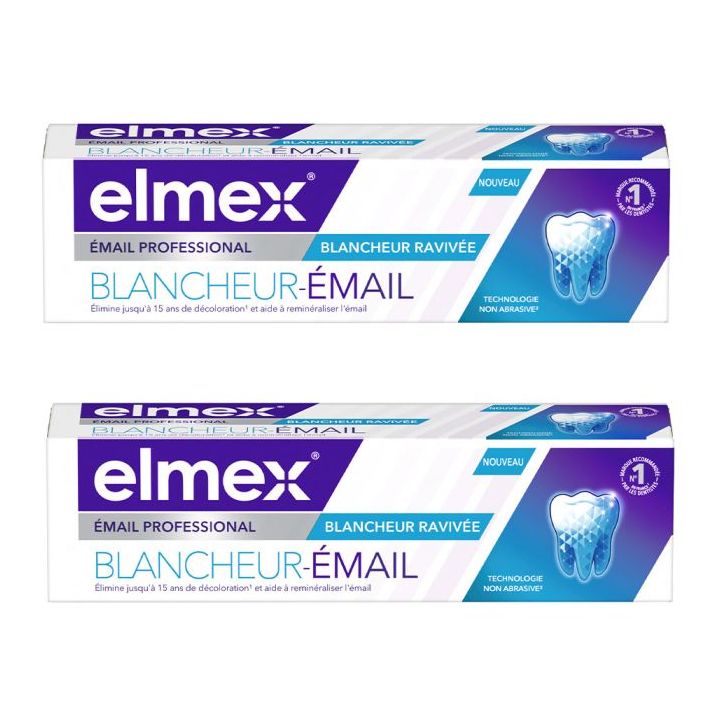 Elmex Zahnpasta für weiße Zähne - 2er Pack mit 75ml Tuben