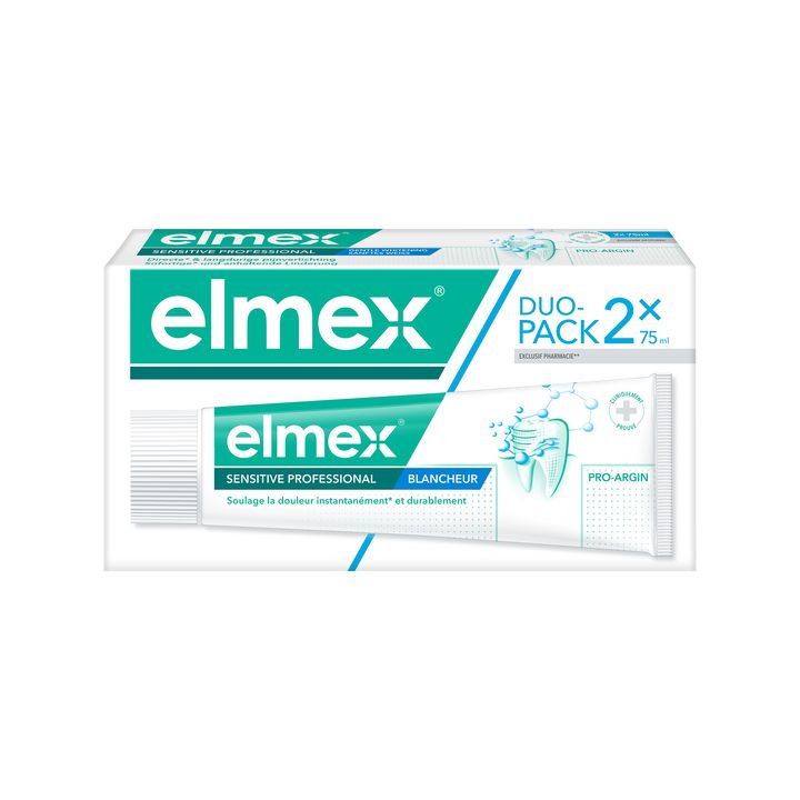 Zahnpasta Sensitive Professional Whitening Elmex - 2 Tuben à 75 ml