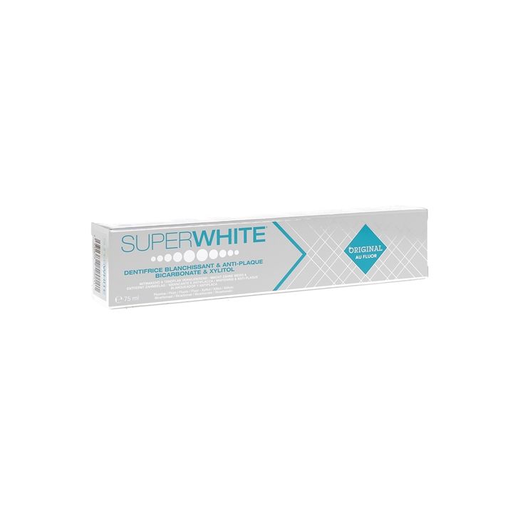 Zahnaufhellende & Plaque-hemmer Original mit Fluor Superwhite - Tube mit 75ml