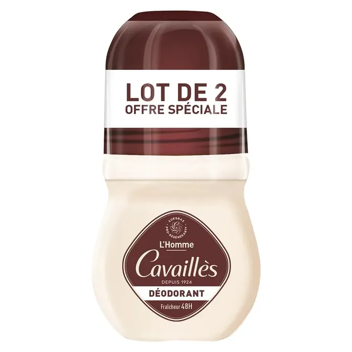 Dermato-Deodorant 48h für Männer Rogé Cavaillès - 2er-Pack Roll-ons à 50ml