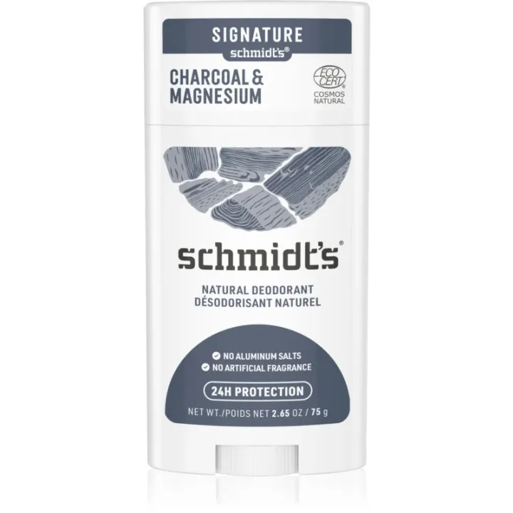 Natürliches Deodorant mit Aktivkohle und Magnesium von Schmidt's - 75 g Stick