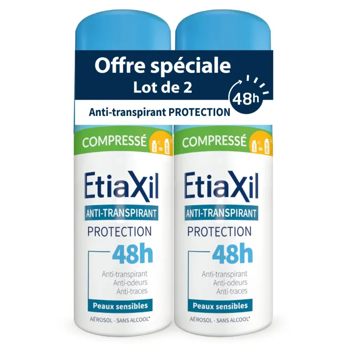 Antitranspirant-Deodorant 48h Schutz Etiaxil - 2er Pack 100ml Sprays