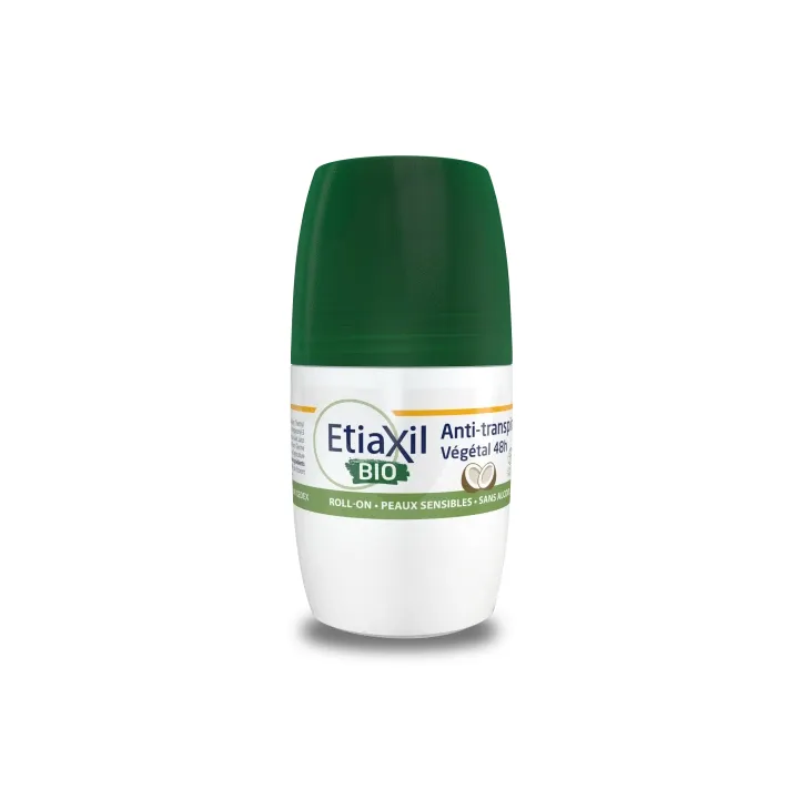 Bio pflanzliches Antitranspirant Deodorant mit Kokosduft Etiaxil - Roll-on mit 50ml