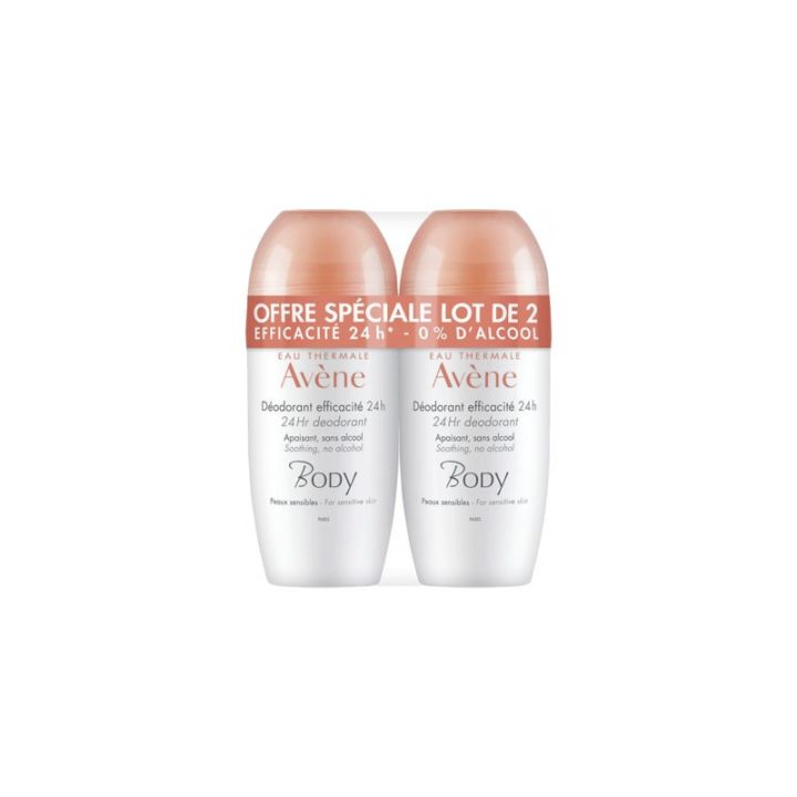 Deodorant 24H Wirksamkeit Avène Body - 2er Pack 50 ml Roll-on