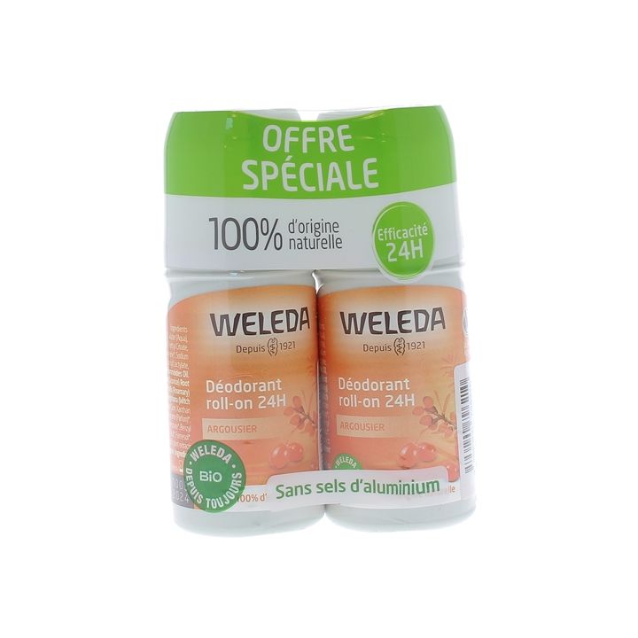 Deodorant Roll-On 24h Bio Sanddorn Weleda - 2er Pack Roll-Ons à 50 ml