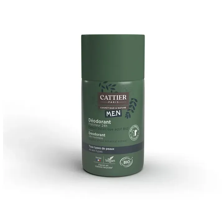 Deodorant Frische 24h Männer bio Cattier - Roll-on 50ml
