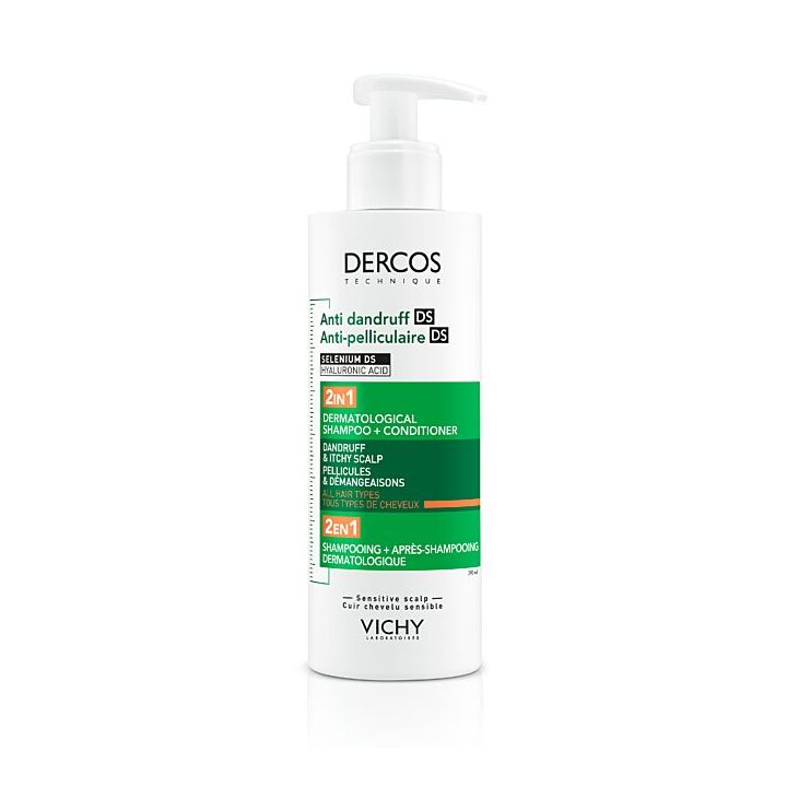 Dercos Anti-Schuppen Shampoo entwirrend behandelnd 2in1 Vichy - Flasche mit 400ml