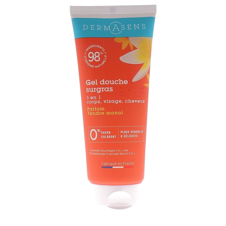 Dermasens Duschgel überfettend Zarte Monoi Grüne Marke - Tube mit 100 ml