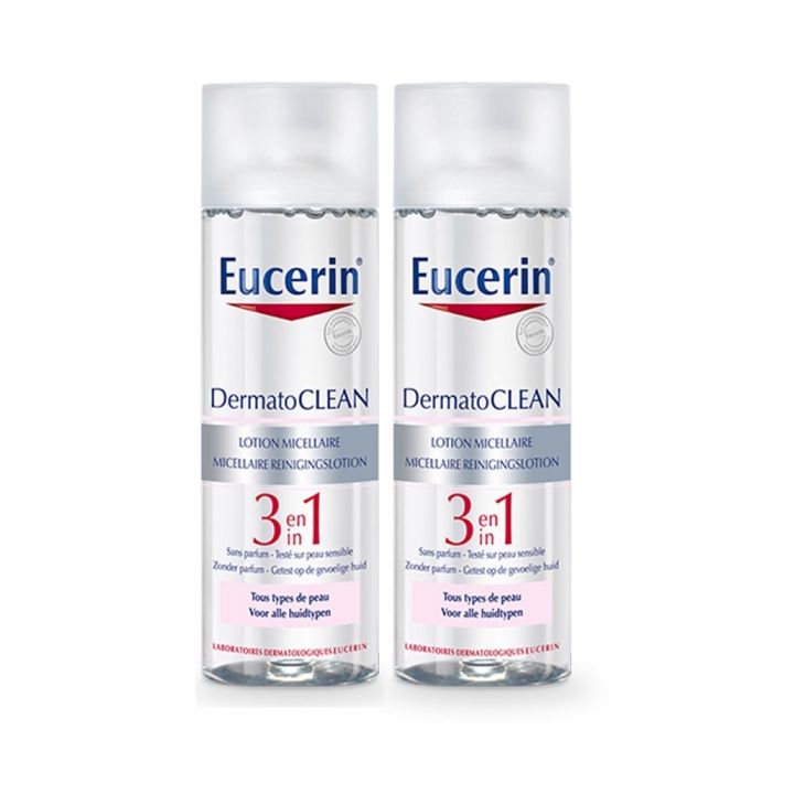 Dermatoclean Mizellenlotion 3 in 1 Eucerin - 2er Pack mit 400 ml Flaschen