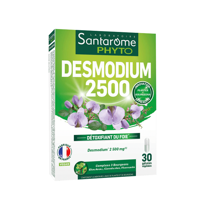 Desmodium 2500 Leberentgiftung Santarôme Phyto - Packung mit 30 Kapseln