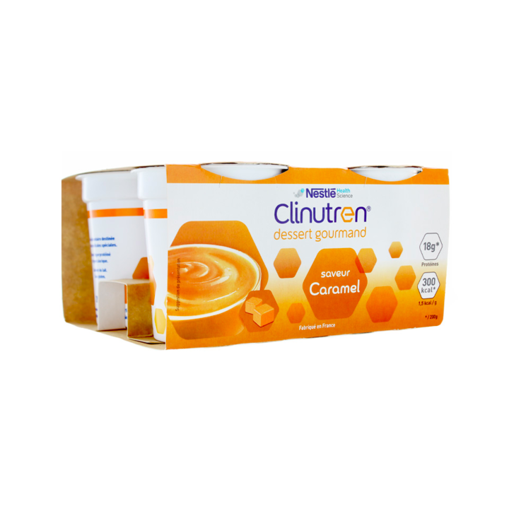 Dessert Gourmand Geschmack Karamell Clinutren Nestlé - Packung mit 4x200g