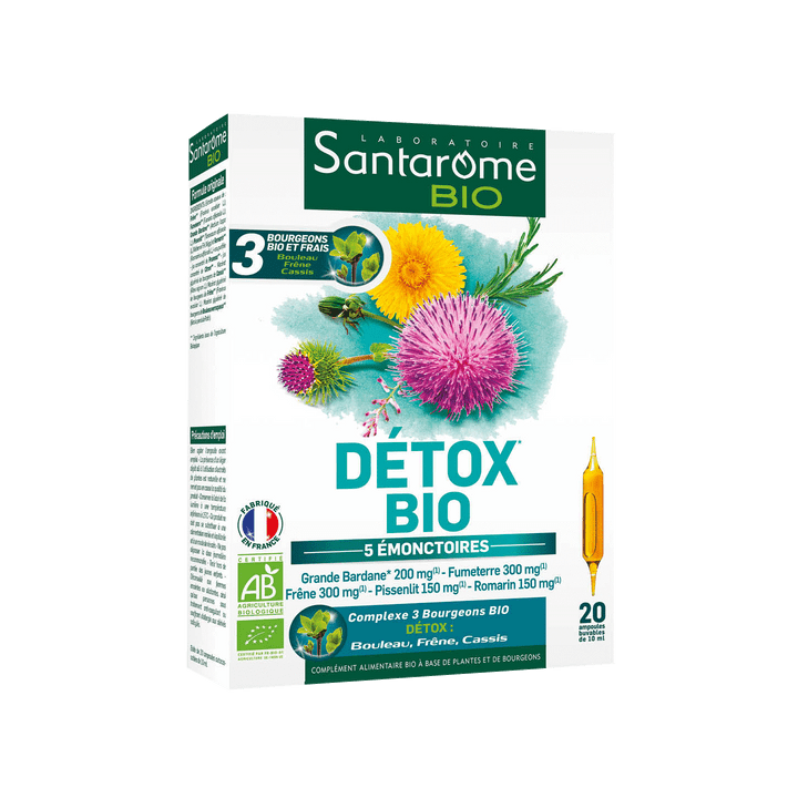 Detox Bio 5 Emontoires Santarome - Packung mit 20 Ampullen