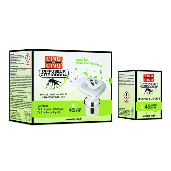 Citriodora Mückenabwehr Diffusor Cinq sur Cinq - Diffusor + eine Nachfüllung von 25 ml