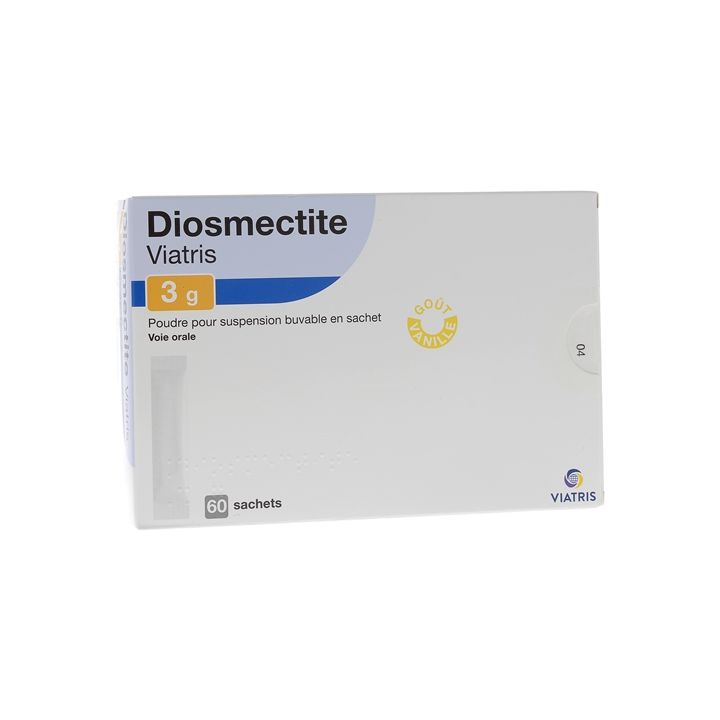 Diosmectit 3g Beutel Pulver zur Herstellung einer trinkbaren Suspension in Beuteln von Viatris - Packung mit 60 Beuteln