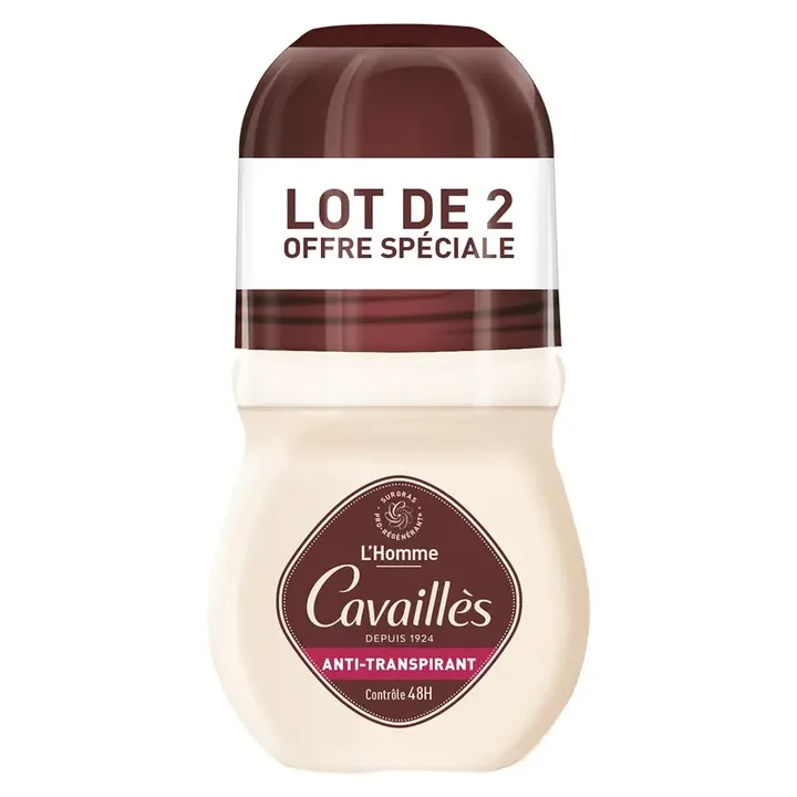 Deodorant Absorb+ für Männer 48H Rogé Cavaillès - 2er-Pack 50 ml Roll-ons