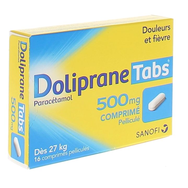 Doliprane Tabs 500 mg Filmtabletten - Packung mit 16 Tabletten