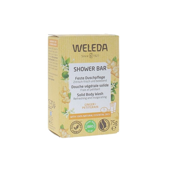 Festes Duschgel Ingwer und Petit Grain von Weleda - 75g Stück