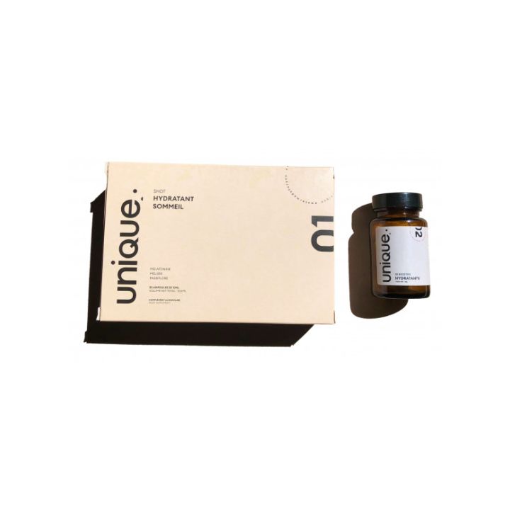 Duo Hydration & Schlaf Einzigartig - Box mit 30 Ampullen + 30 feuchtigkeitsspendenden Boostern