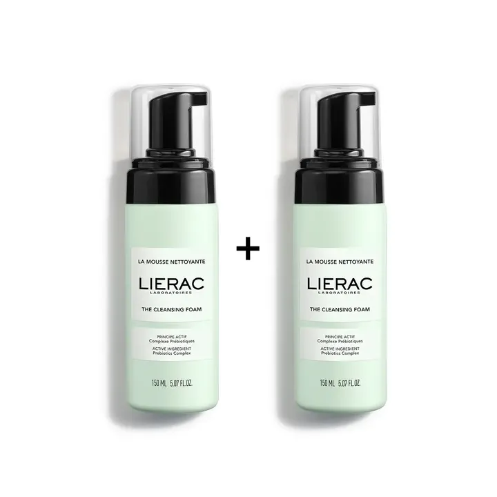 Die reinigende Mousse von Lierac - 2er-Pack Pumpflaschen à 150ml Sonderangebot