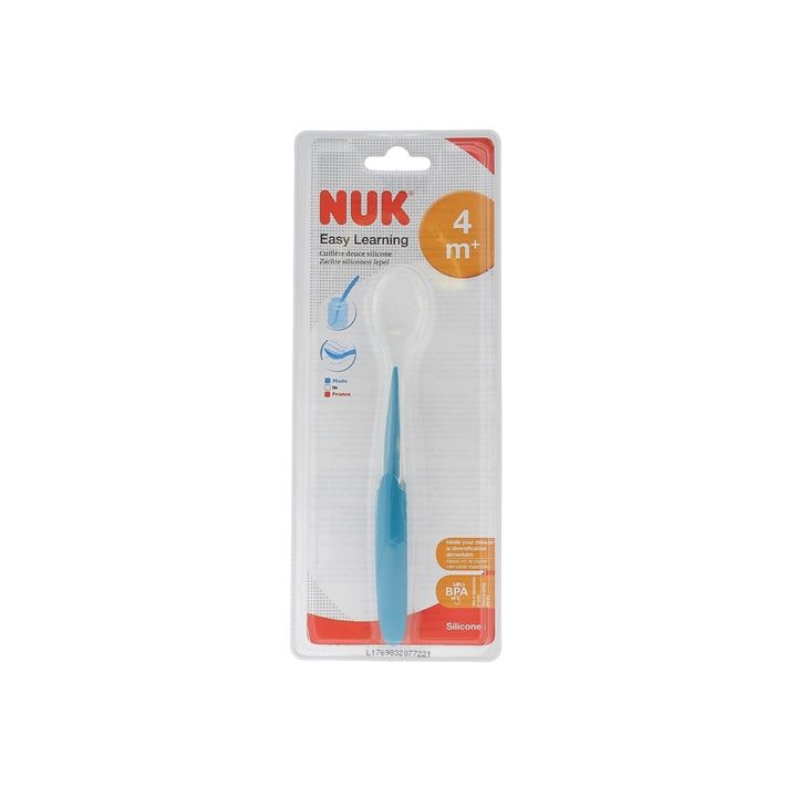 Einfache Lern-Silikonlöffel ab 4 Monaten NUK - ein Löffel