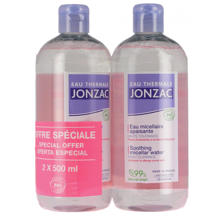 Beruhigende Mizellenwasser Eau Thermale Jonzac - 2er-Pack mit 500ml Flaschen