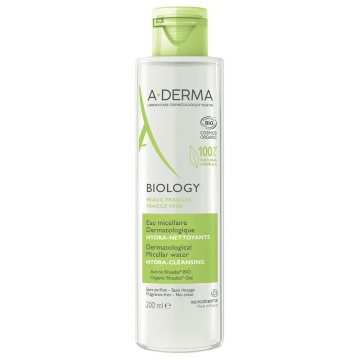 Biologie Dermatologische hydra-reinigende Mizellenwasser A-Derma - Flasche 200ml