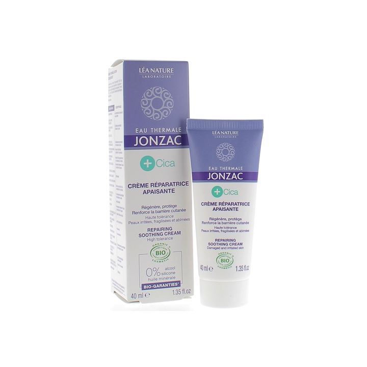 Thermalwasser Jonzac +Cica Bio-reparierende beruhigende Creme Léa Nature - Tube mit 40 ml