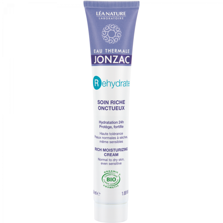 Thermalwasser Jonzac Rehydrate reichhaltige feuchtigkeitsspendende Pflege Léa Nature - Tube mit 50 ml