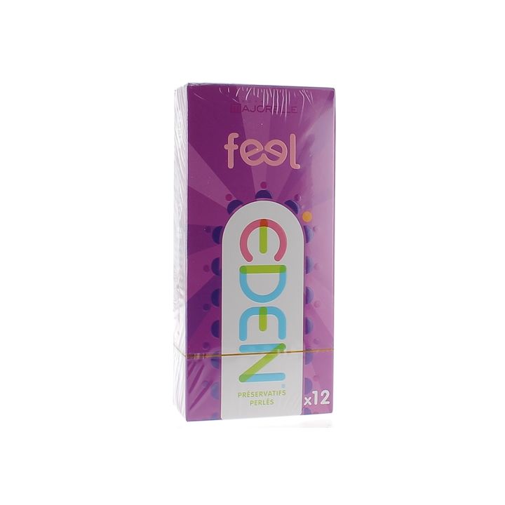 Eden Kondome Feel genoppt Laboratoire Majorelle - Schachtel mit 12 Kondomen