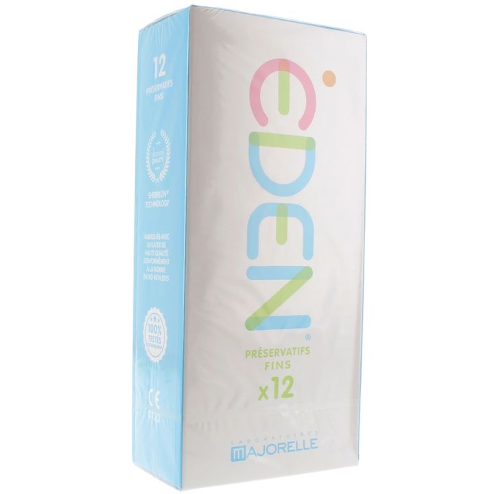 Eden Dünne Kondome Laboratoire Majorelle - Schachtel mit 12 Kondomen