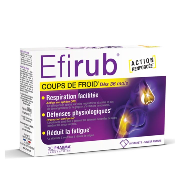 Efirub Erkältung 3C Pharma - Packung mit 16 Beuteln