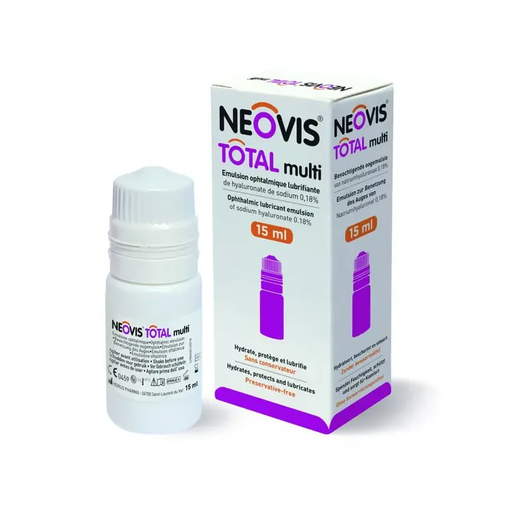 Neovis total multi Augenemulsion befeuchtend Horus pharma - Flasche mit 15 ml