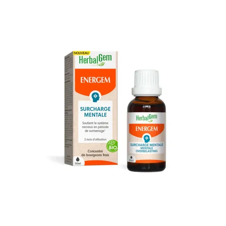Energem mentale Überlastung bio Herbalgem - 30ml Tropfflasche