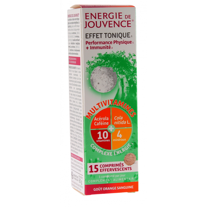 Energie de Jouvence Tonikum-Effekt - Packung mit 15 Brausetabletten