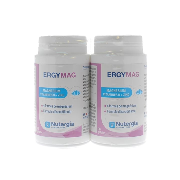 Ergymag Magnesium Nutergia - 2er Pack mit 90 Kapseln