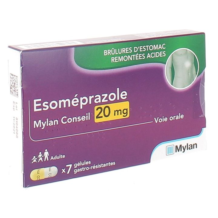 Esomeprazol 20 mg Mylan - 7 magensaftresistente Kapseln