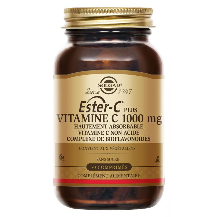 Ester C Plus Vitamin C 1000 mg Solgar - Dose von 30 Tabletten