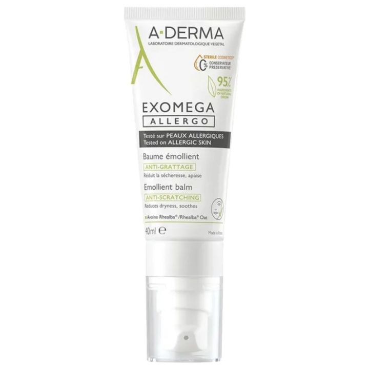 Exomega Allergo Emollient-Balsam gegen Juckreiz A-Derma - Tube mit 40 ml
