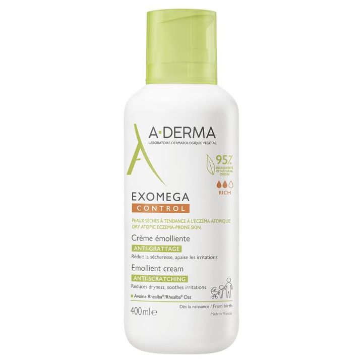 Exomega Control Emollient Cream A-derma - Flasche mit 400 ml