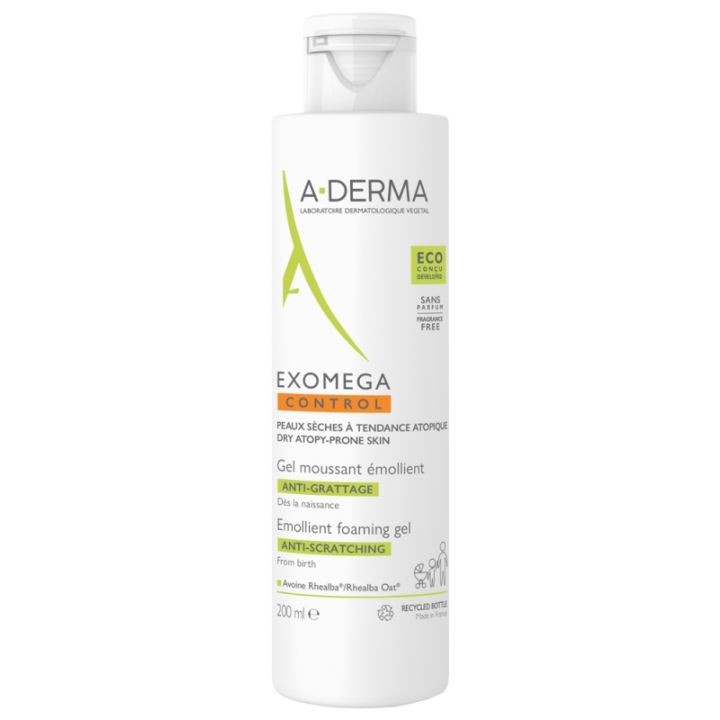 Exomega Control Schäumende Emulsion A-derma - Flasche mit 200 ml