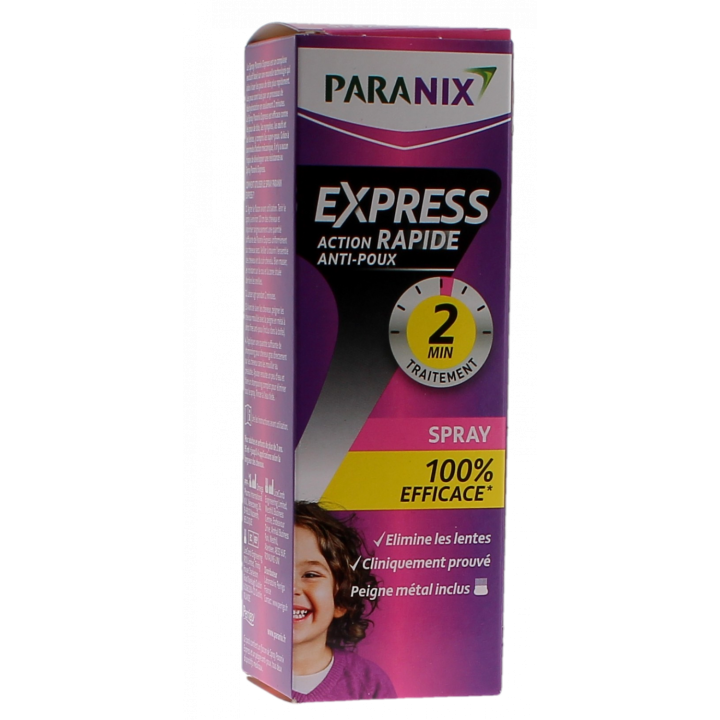 Express Spray gegen Läuse Paranix - Spray von 95ml + ein Kamm