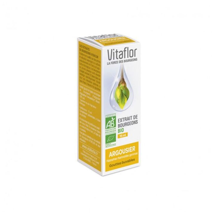 Extrakt aus BIO Sanddornknospen Vitaflor - Flasche mit 15 ml