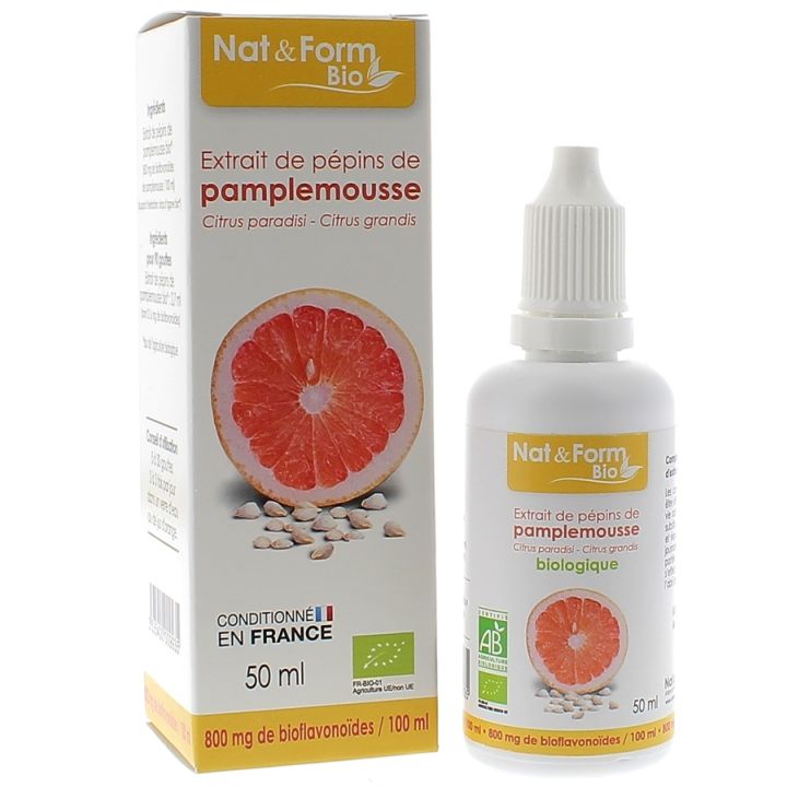 Extrakt aus Grapefruitsamen Nat & Form - Flasche mit 50 ml